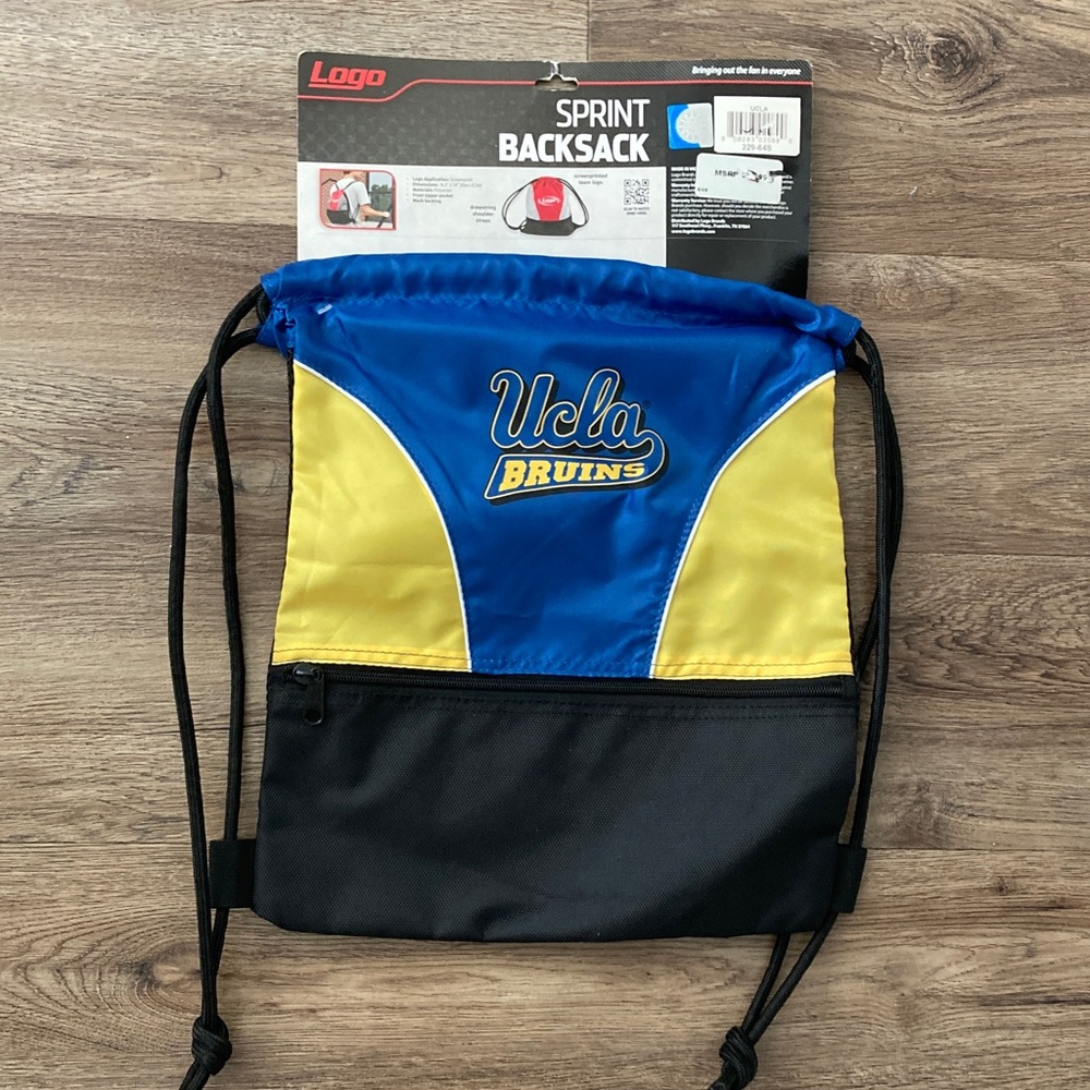 UCLA Bruins Blue and Yellow Backsack NWT